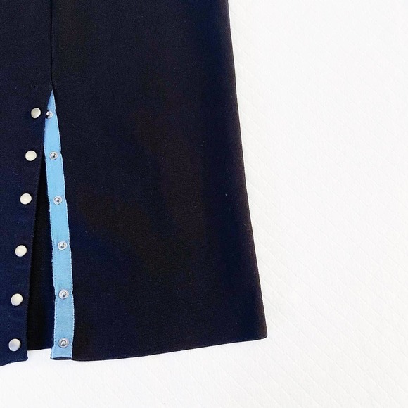 Romeo and Juliet Couture Black Pencil Skirt Backslit SZ L NWOT - Picture 2 of 6